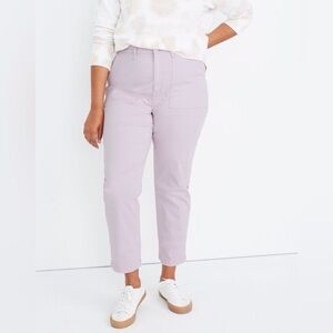 Madewell Stovepipe Fatigue Pants: Tencel Lyocell Edition Pale Lilac Purple 34